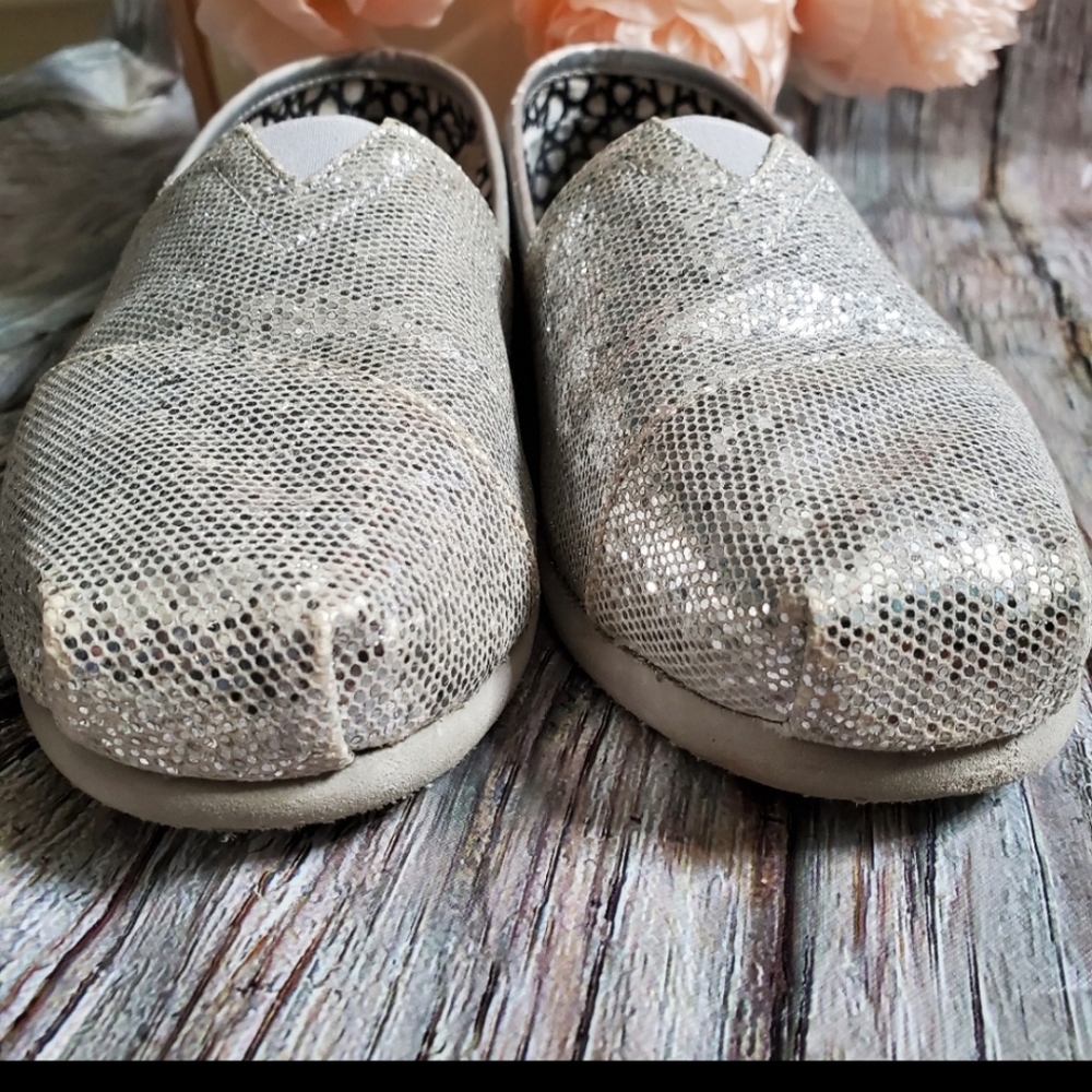 toms alpargata silver